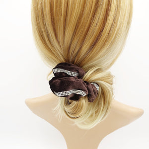 veryshine.com Scrunchies hotfix decorated velvet scrunchies medium scrunchy Fall Winter hair accessory