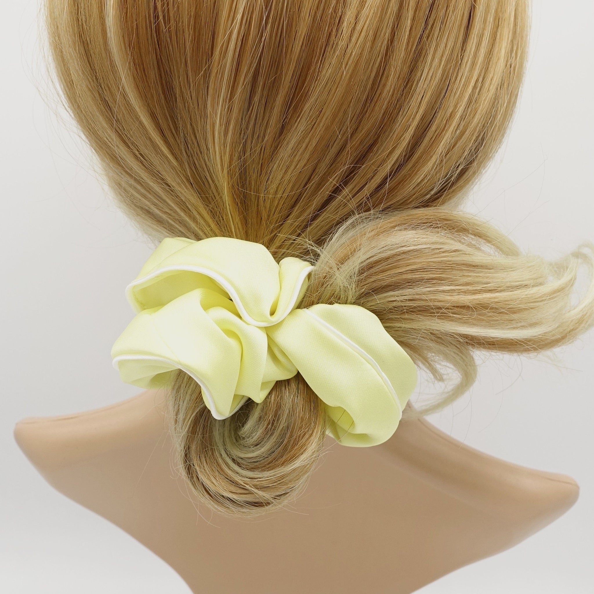 veryshine.com Scrunchies Lemon yellow saint scrunchies regular size hair elastic scrunchie for women