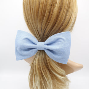 veryshine.com Scrunchies Light blue (Sky) big denim bow hair tie scrunchies