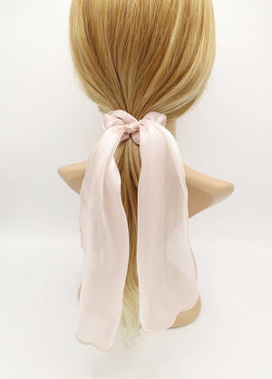 veryshine.com Scrunchies Light pink organza bow knot scrunchies