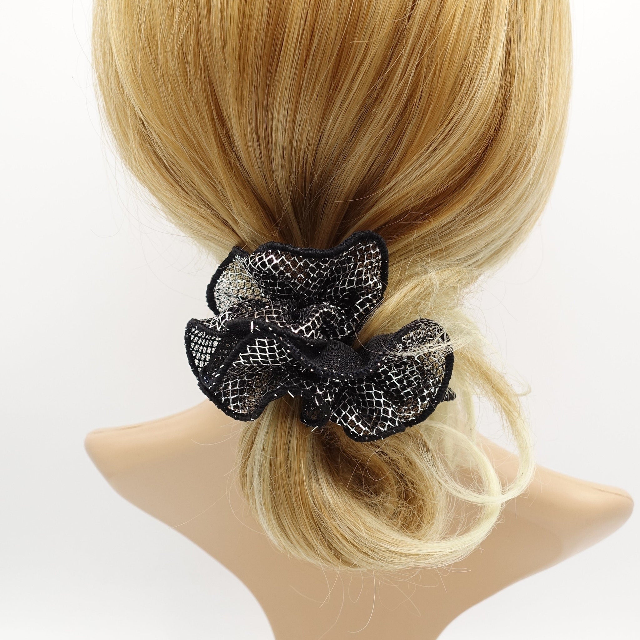 veryshine.com Scrunchies mesh lame hair scrunchies glittering hair elastic for women
