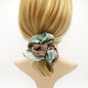 veryshine.com Scrunchies Mint color gradation scrunchies glossy hair elastic scrunchie women hair accessory