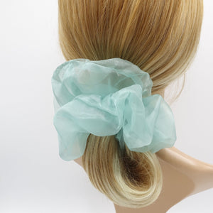 veryshine.com Scrunchies Mint pastel organza scrunchies oversized hair ties for women