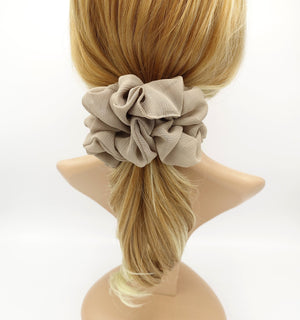 veryshine.com Scrunchies Mocca beige large chiffon voluminous scrunchies women hair elastic accessory