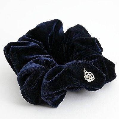 veryshine.com Scrunchies Navy Solid Color Velvet Scrunchies Fall Winter Hair Elastics Women Hair Accessories