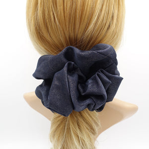 veryshine.com Scrunchies Navy sparkly oversized  scrunchies large hair scrunchies hair accessory for women