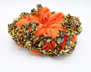orange chiffon scrunchies 