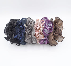 veryshine.com Scrunchies organza flower scrunchies hair elastic for women
