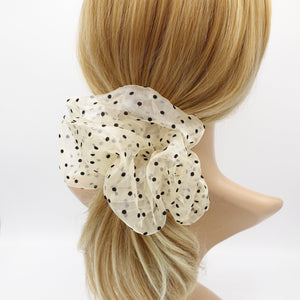 veryshine.com Scrunchies organza scrunchies velvet dot hair elastic scrunchie for women