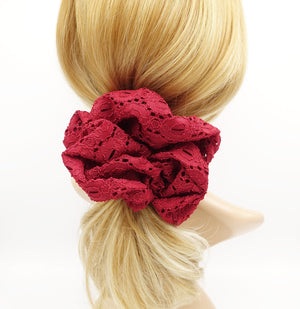 veryshine.com Scrunchies oversized eyelet lace scrunchies big scrunchies elastic hair accessory for women