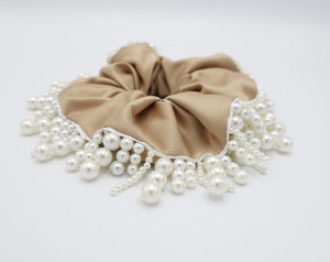veryshine.com Scrunchies pearl drop satin scrunchies