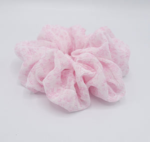 veryshine.com Scrunchies Pink chiffon scrunchies, floral scrunchies, pastel scrunchies for women
