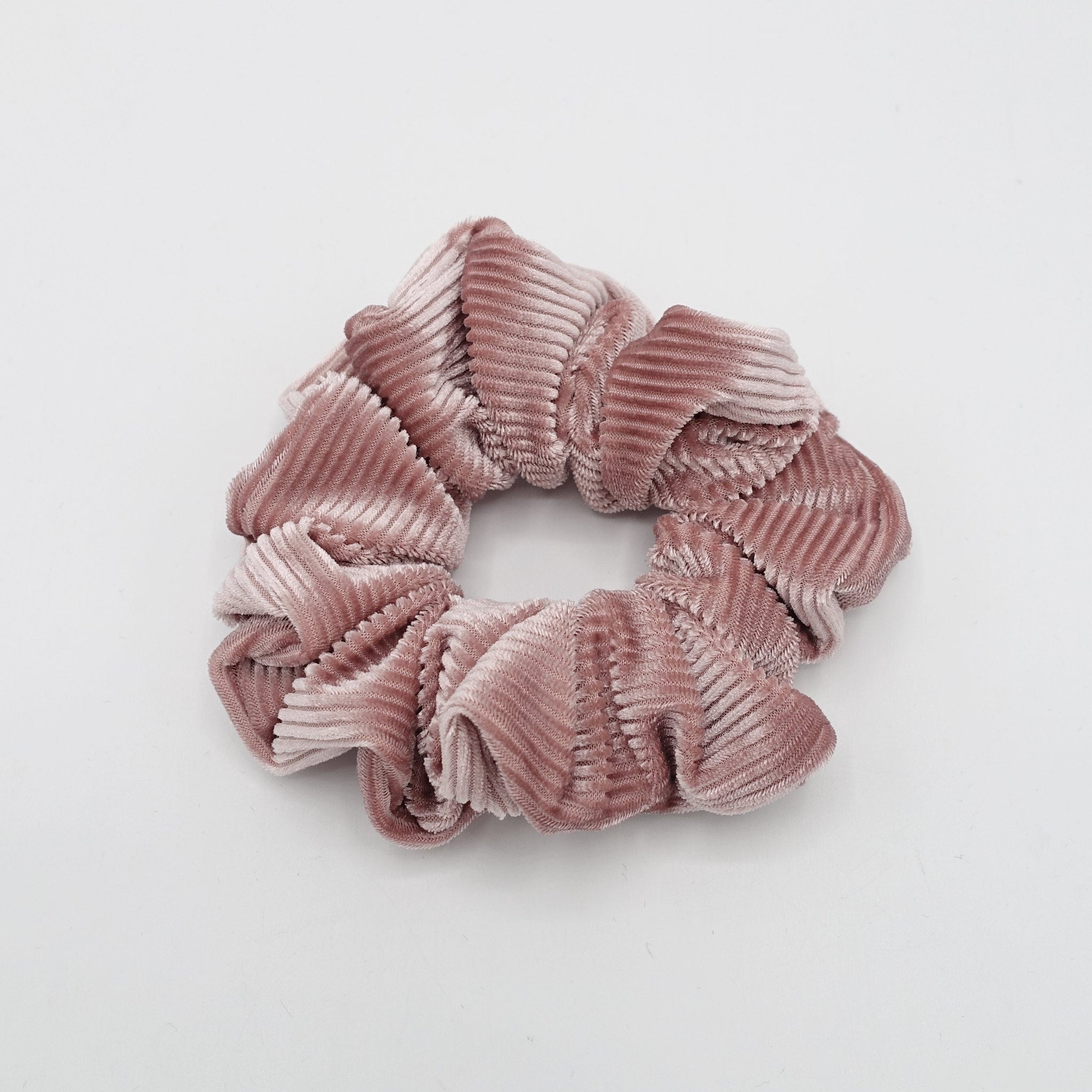 veryshine.com Scrunchies Pink corduroy velvet scrunchies medium hair elastic scrunchie for women