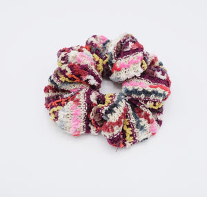 veryshine.com Scrunchies Pink stripe knit scrunchies multi color hair elastic scrunchie