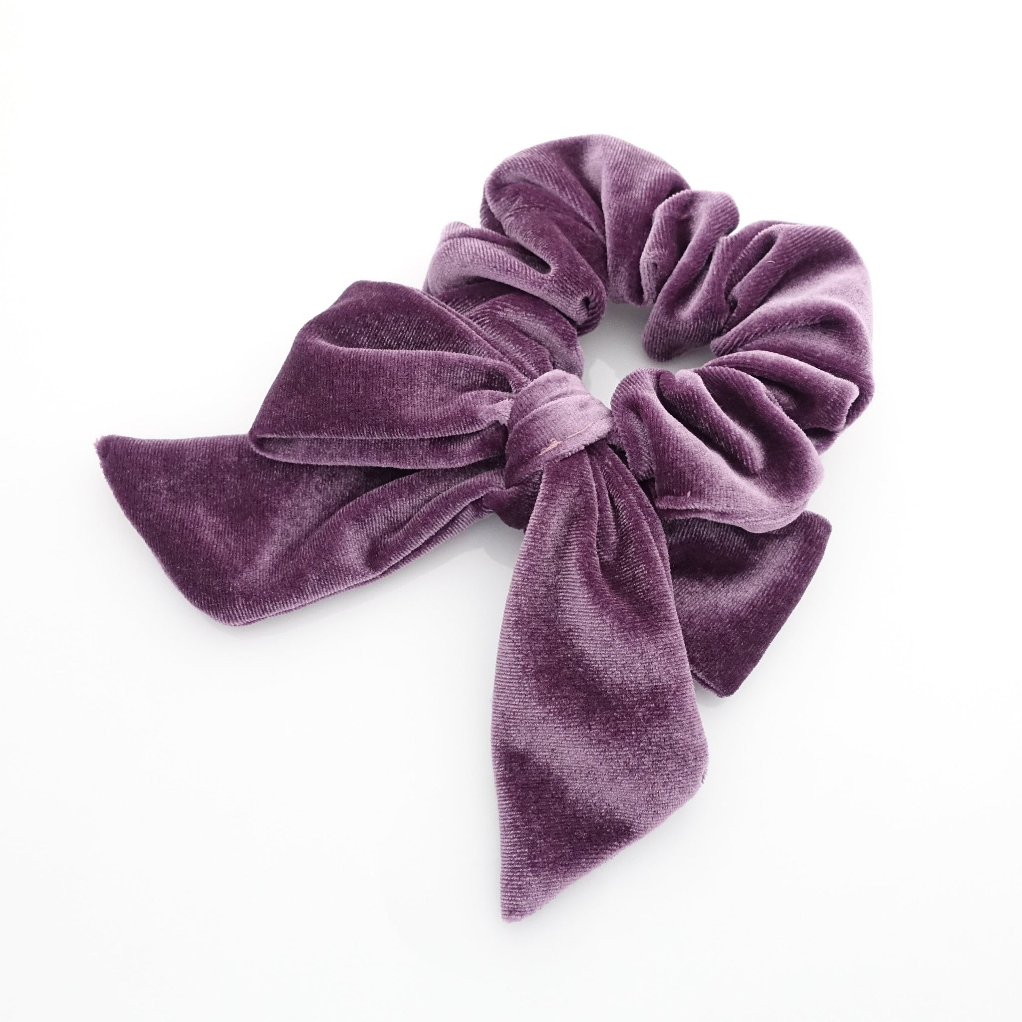 velvet bow knot scrunchies 