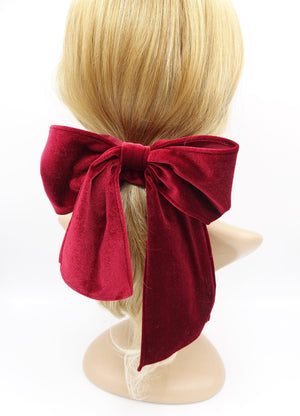 veryshine.com Scrunchies Red wine bow knot velvet scrunchies stylish hair tie trendy women hair accessory