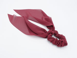 veryshine.com Scrunchies Red wine chiffon long tail bow knot scrunchies stylish scarf hair tie hair bow for women