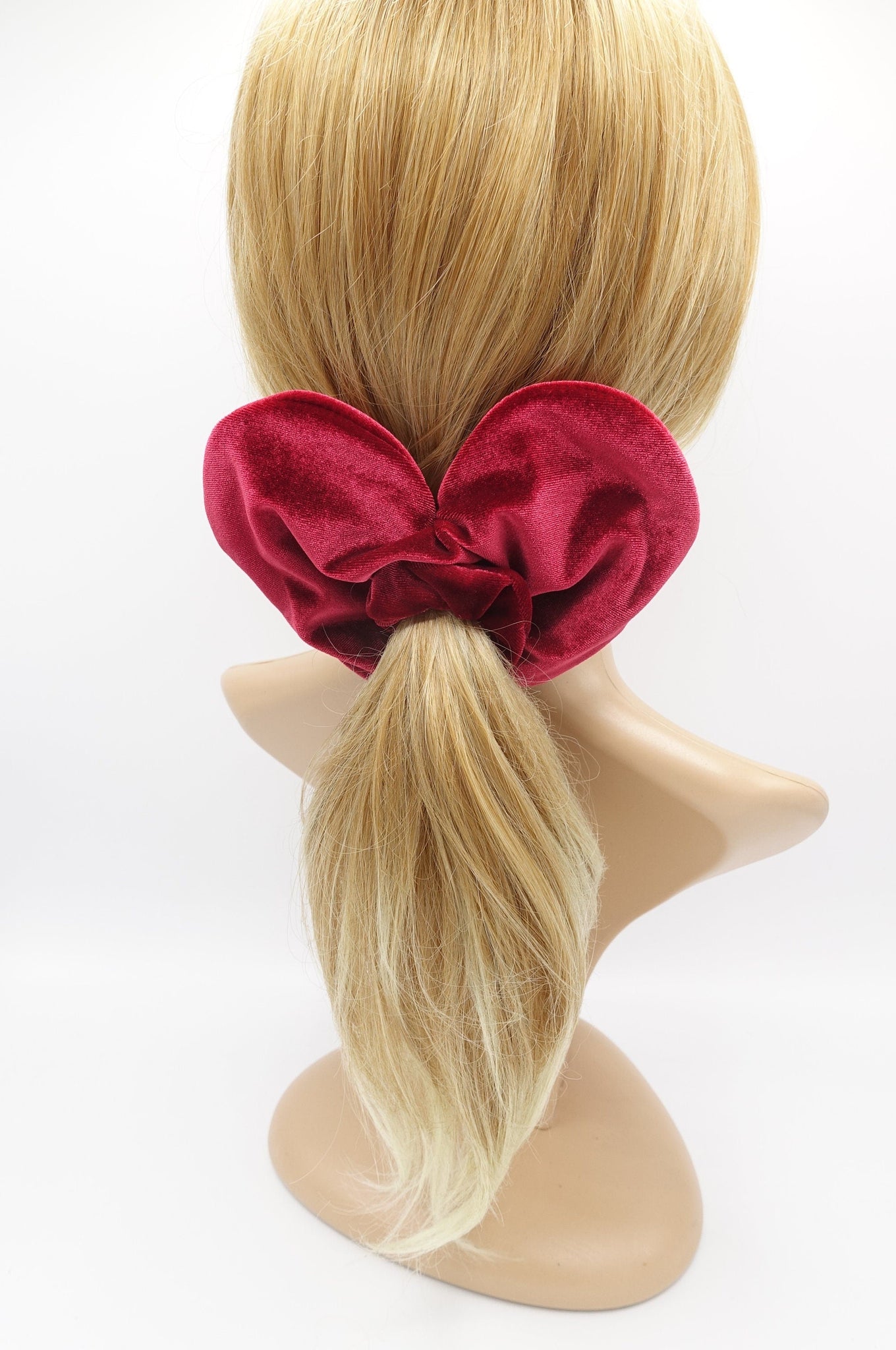 veryshine.com Scrunchies Red wine velvet scrunchies, wired scrunchies, heart scrunchies, cute hair accessory for women