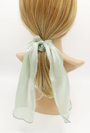 veryshine.com Scrunchies Sage green organza bow knot scrunchies