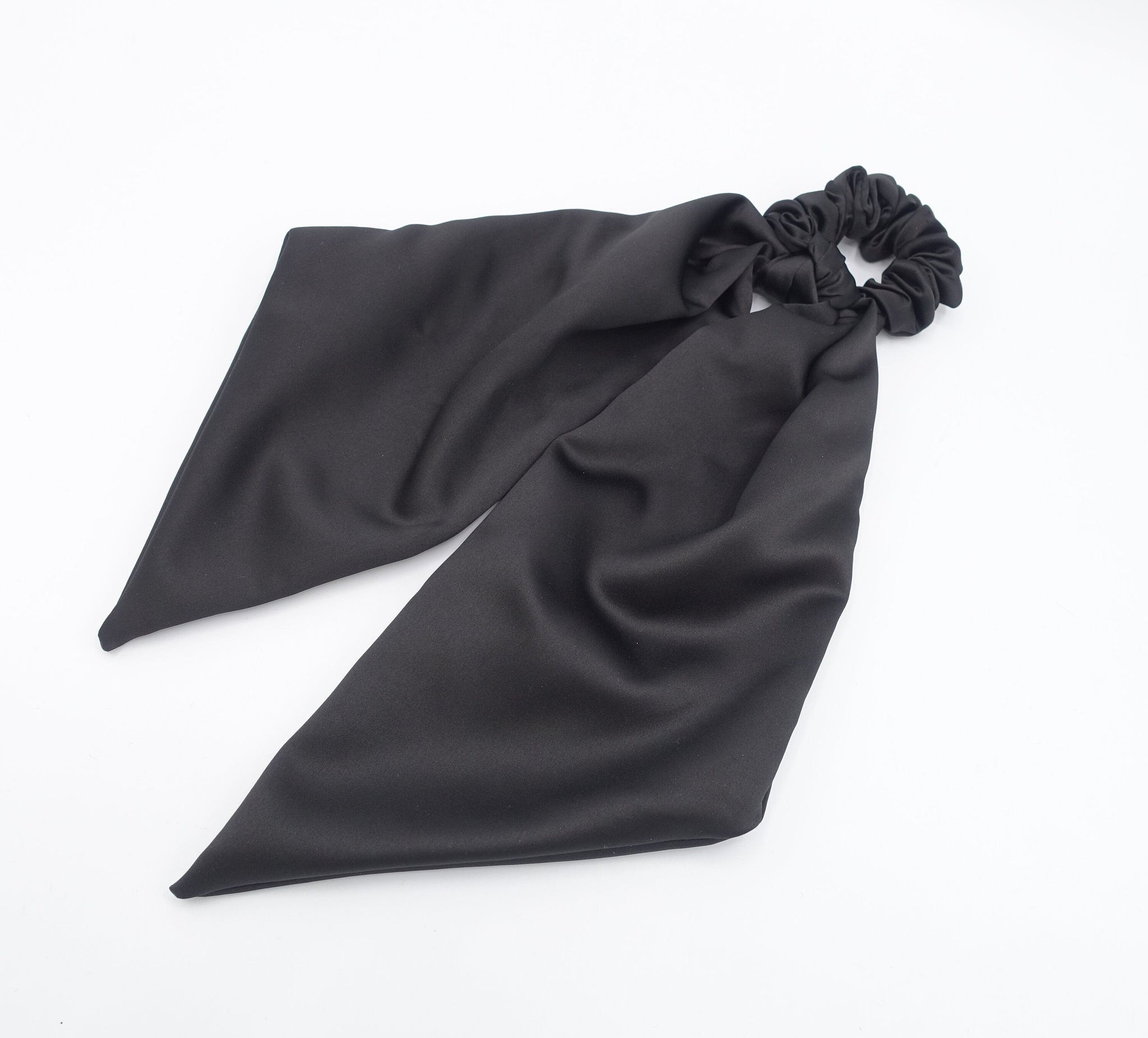 black satin bow scrunchies 