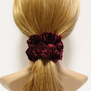 veryshine.com Scrunchies solid pleat velvet scrunchies women Hair Elastic scrunchie