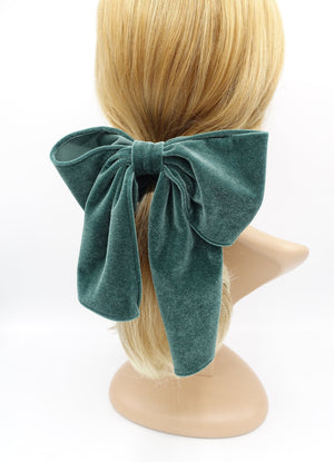 veryshine.com Scrunchies Teal green bow knot velvet scrunchies stylish hair tie trendy women hair accessory