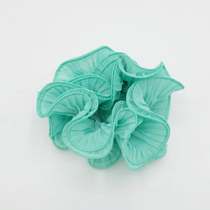 veryshine.com Scrunchies Turquoise green 4 edges pleated scrunchies colorful scrunchie woman hair elastic accessory