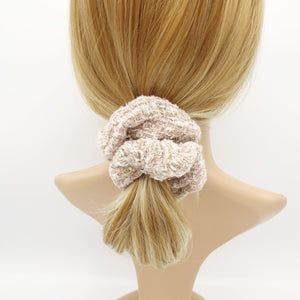 veryshine.com Scrunchies tweed pattern scrunchies Fall Winter stylish hair elastic scrunchie women hair accessory
