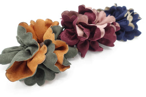 veryshine.com Scrunchies two tone scrunchies micro fiber floral petal scrunchie hair elastic women hair accessories