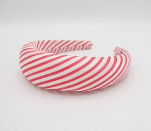 veryshine.com silk padded headband stripe candy cane pattern casual hairband for women-VS202109