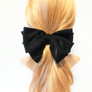 veryshine.com Silk velvet layered velvet black bow hair accessory shop for women