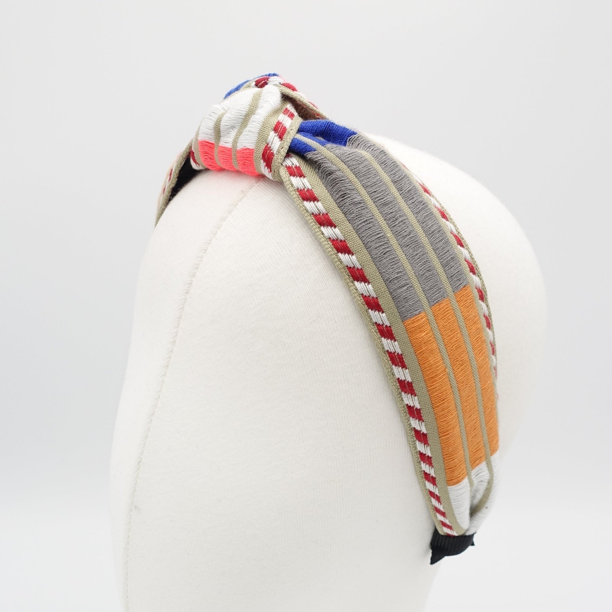 stripe color block headband vivid hairband woman hair accessory