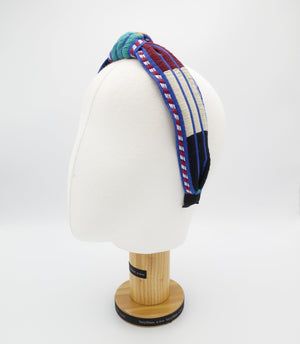 veryshine.com stripe color block headband vivid hairband woman hair accessory