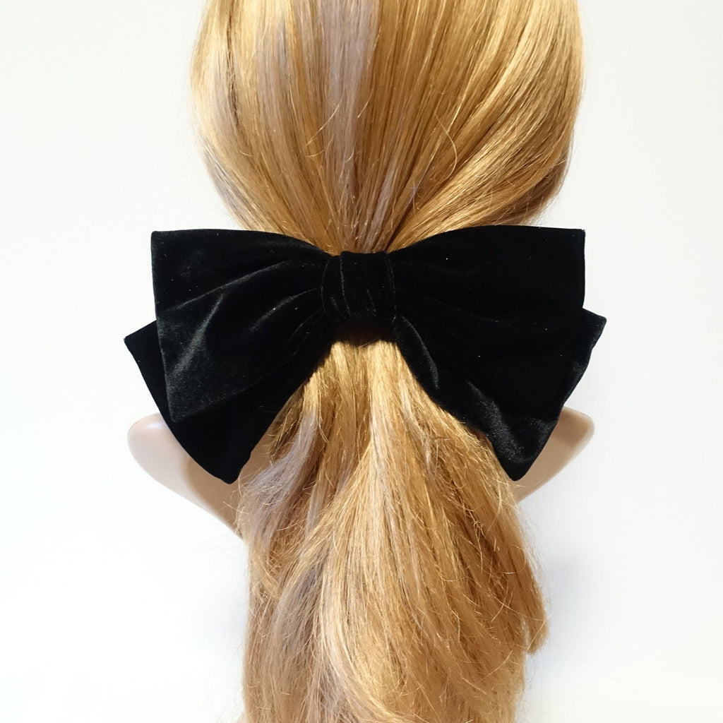 veryshine.com Texas velvet black bow hair accessory shop for women