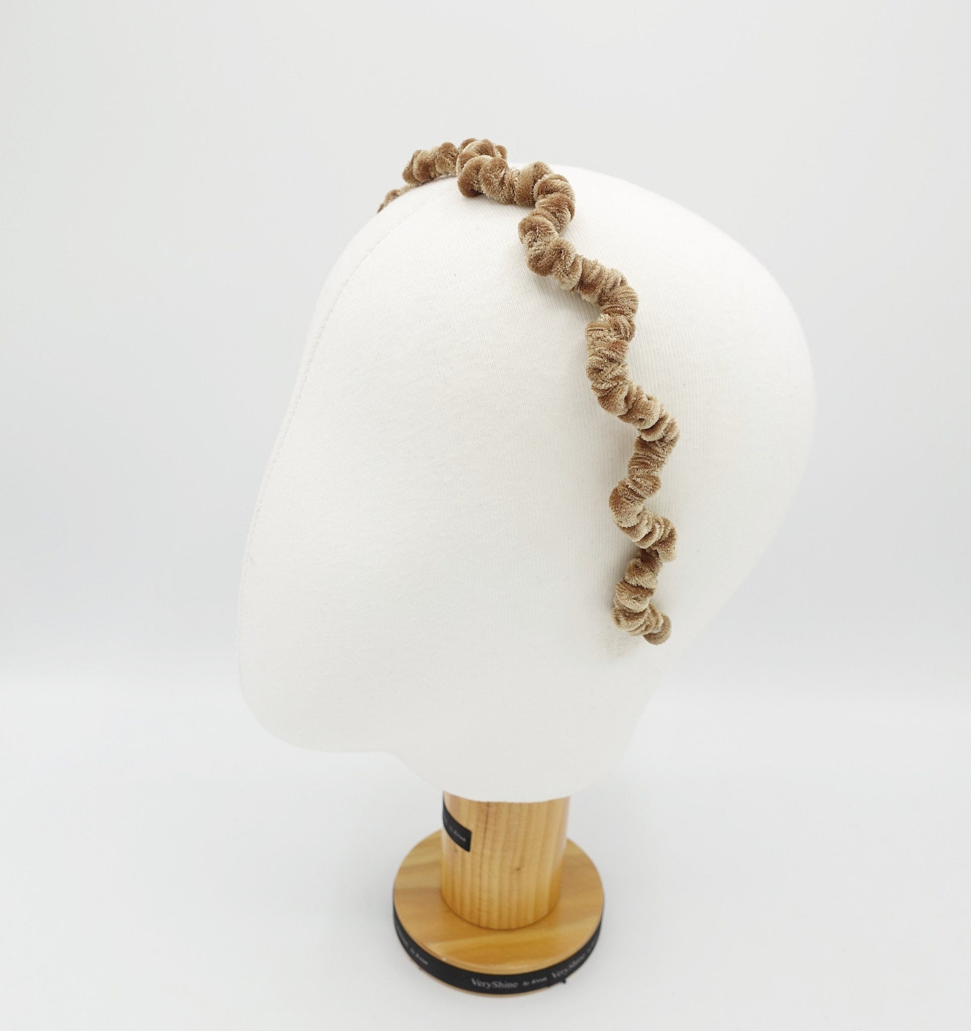 thin wave velvet headband pleated hairband