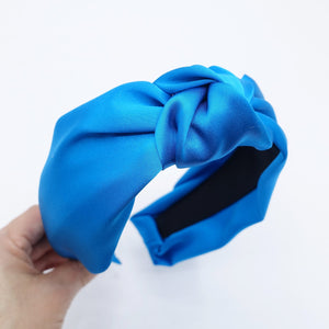 veryshine.com Turquoise blue silk knotted headband