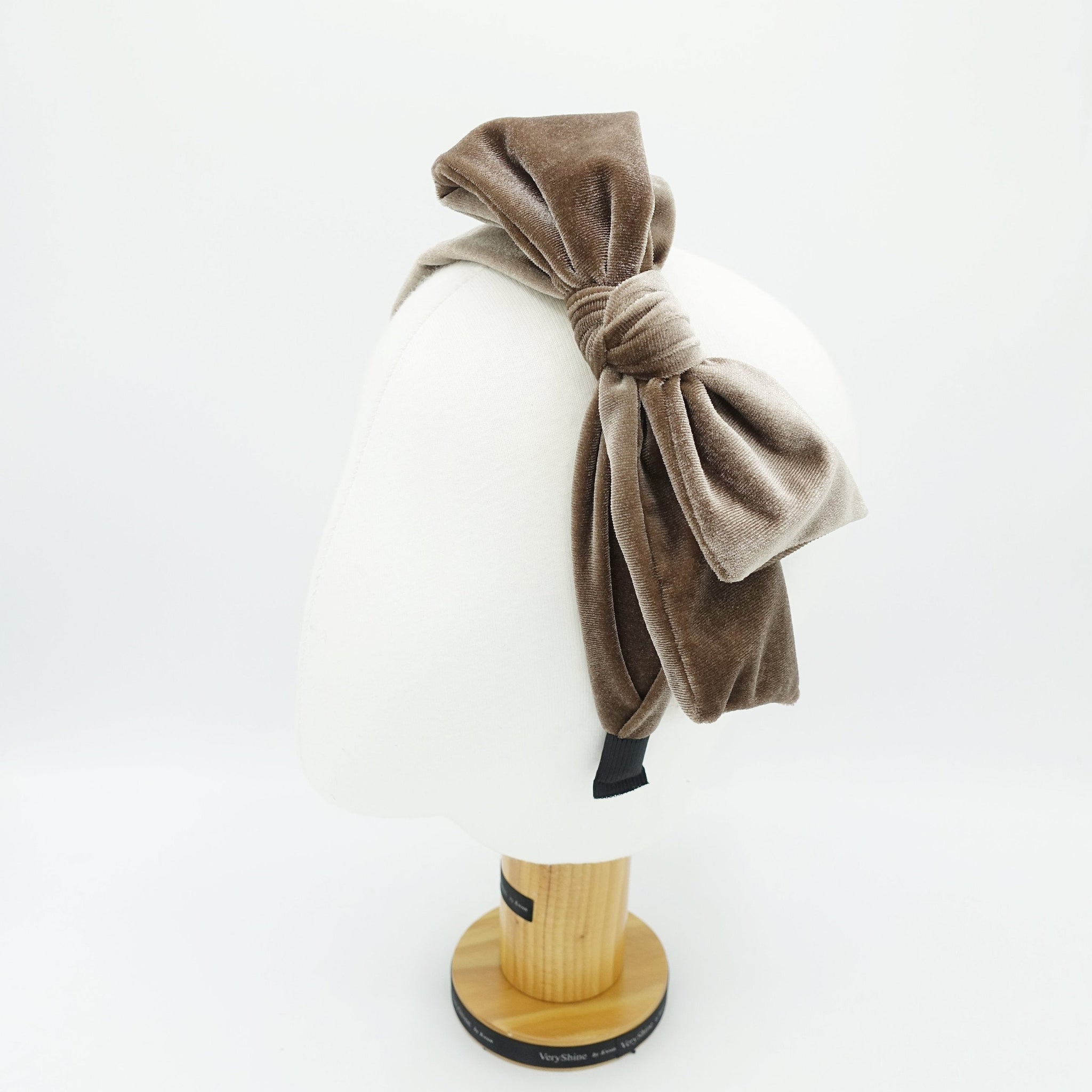 veryshine.com velvet bow knotted headband basic Fall Winter hairband for women