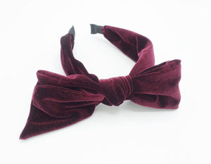 velvet bow headband 