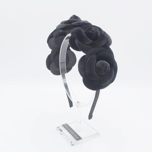 veryshine.com velvet five camellia headband black camellia hairband