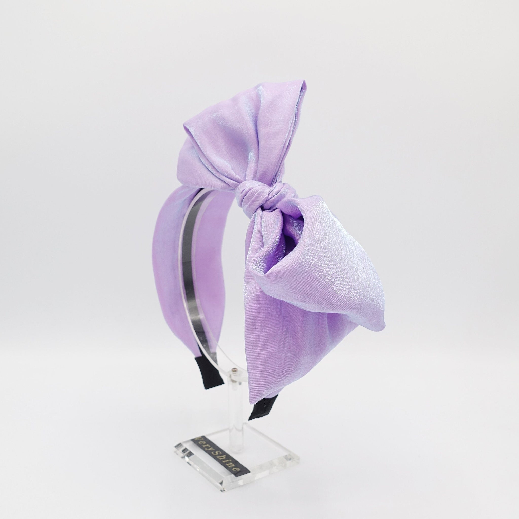 veryshine.com Violet iridescent fabric  bow knot headband  pretty color hairband for women
