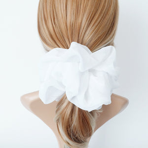 veryshine.com White oversized chiffon scrunchies large hair elastic scrunchie women hair accessory