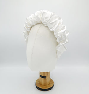 veryshine.com White queens headbands glossy satin volume wave headband stylish hairband women hair accessories