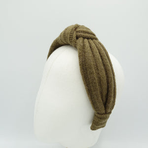 veryshine.com wool knit headband top knot hairband Fall Winter hair accessory for women