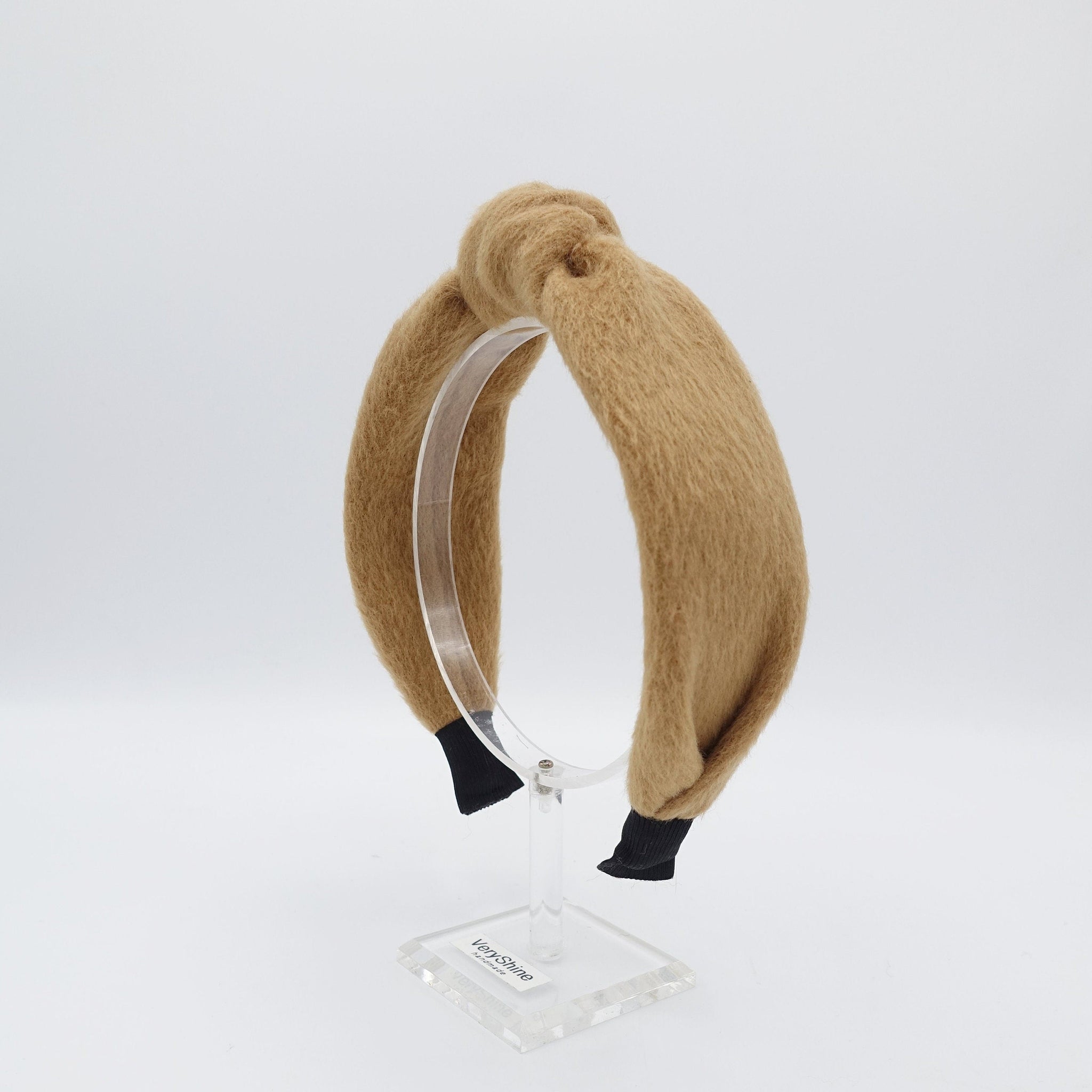 veryshine.com wool knot headband Winter fur fashion lambswool hairband women hair accessory