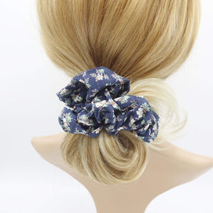 VeryShine cotton floral scrunchies pale color hair elastic scrunchie for women