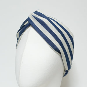VeryShine cotton stripe headband turban cross casual hairband woman hair accessory