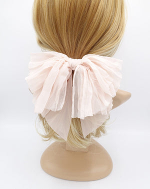 VeryShine crinkled chiffon bow layered droopy hair bow women hair accessory