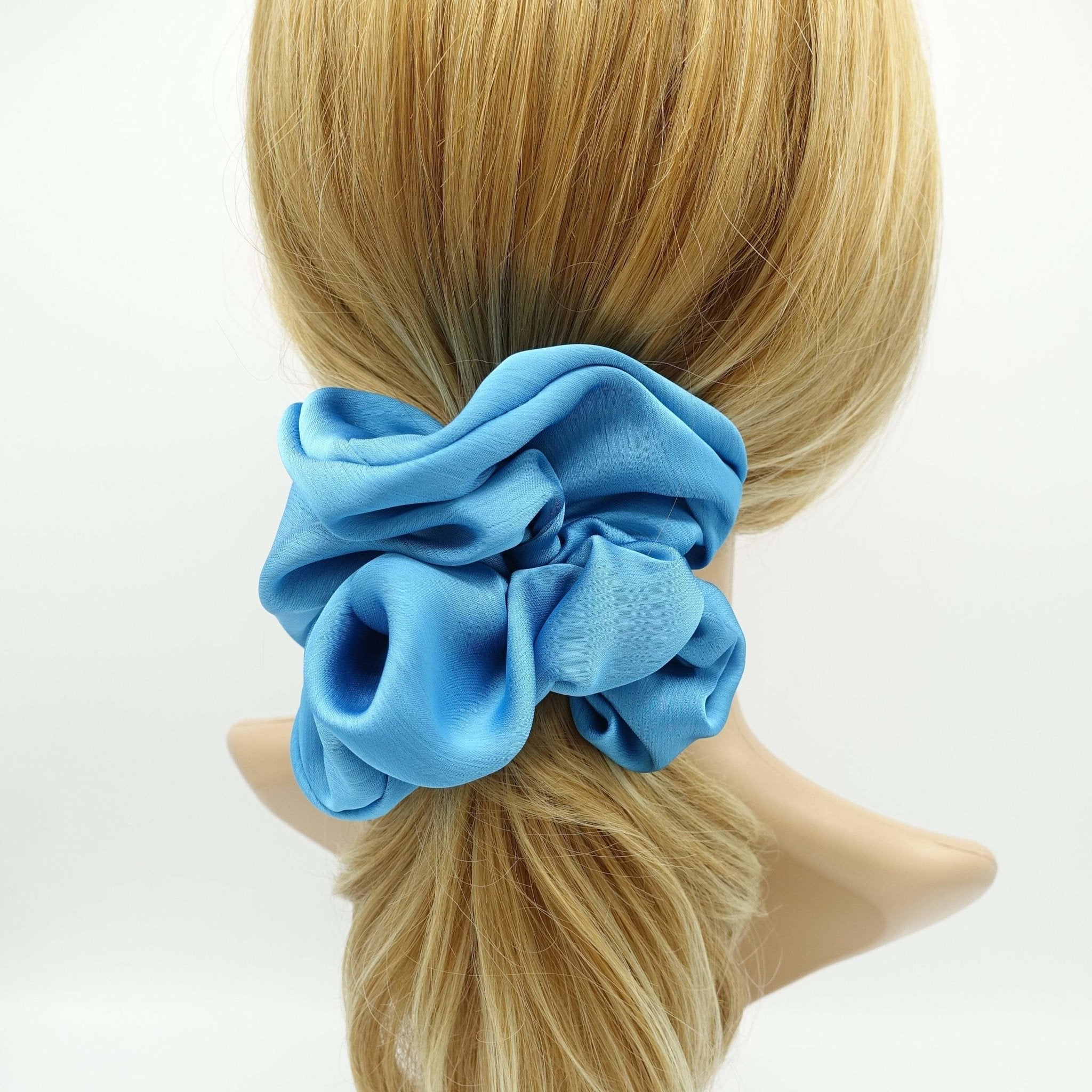 VeryShine crinkled satin scrunchies oversized scrunchies scrunchy vivid hair elastic accessory for women