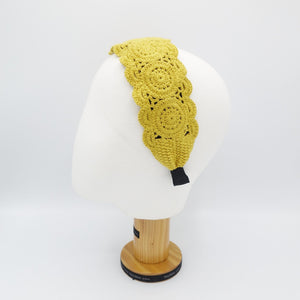 VeryShine crochet circle pattern headband for women