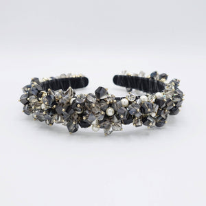 VeryShine crystal pearl beaded headband rhinestone jewel hair accessory for women